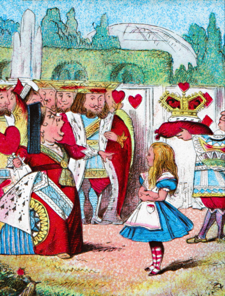 Başını kaldır! Alice ve Kızıl Kraliçesi, c1910 by John Tenniel