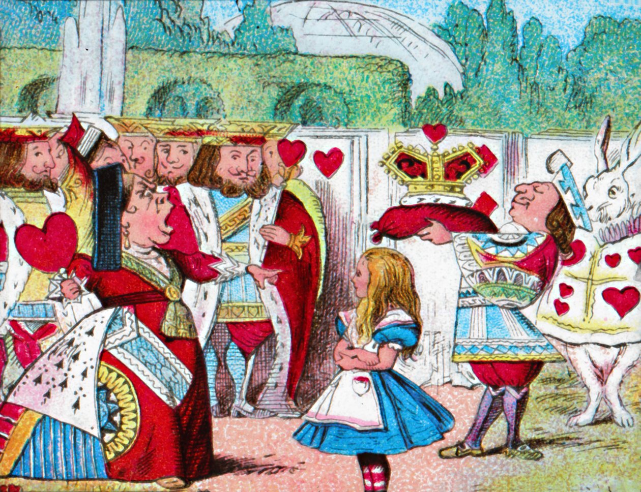 Başını kaldır! Alice ve Kızıl Kraliçesi, c1910 by John Tenniel