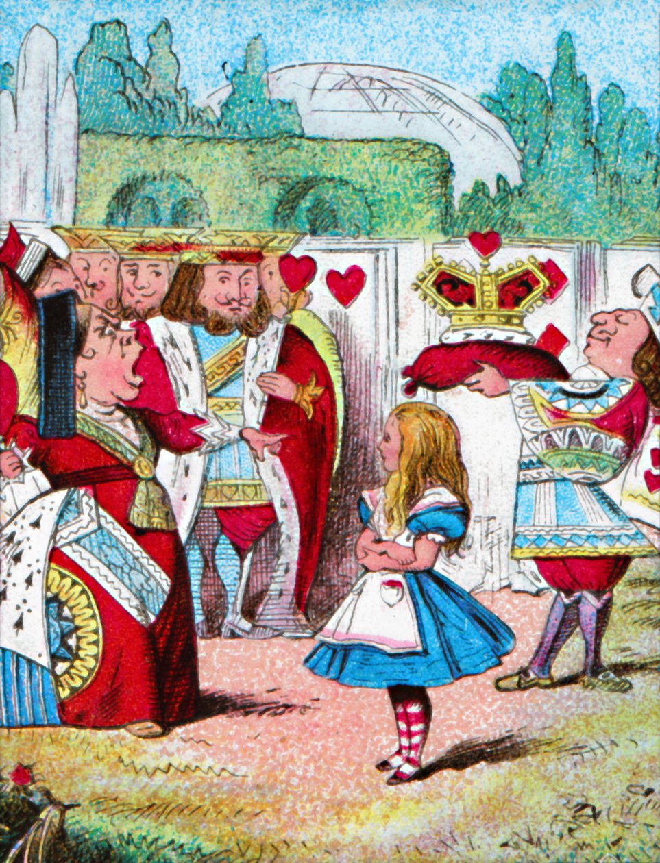 Başını kaldır! Alice ve Kızıl Kraliçesi, c1910 by John Tenniel