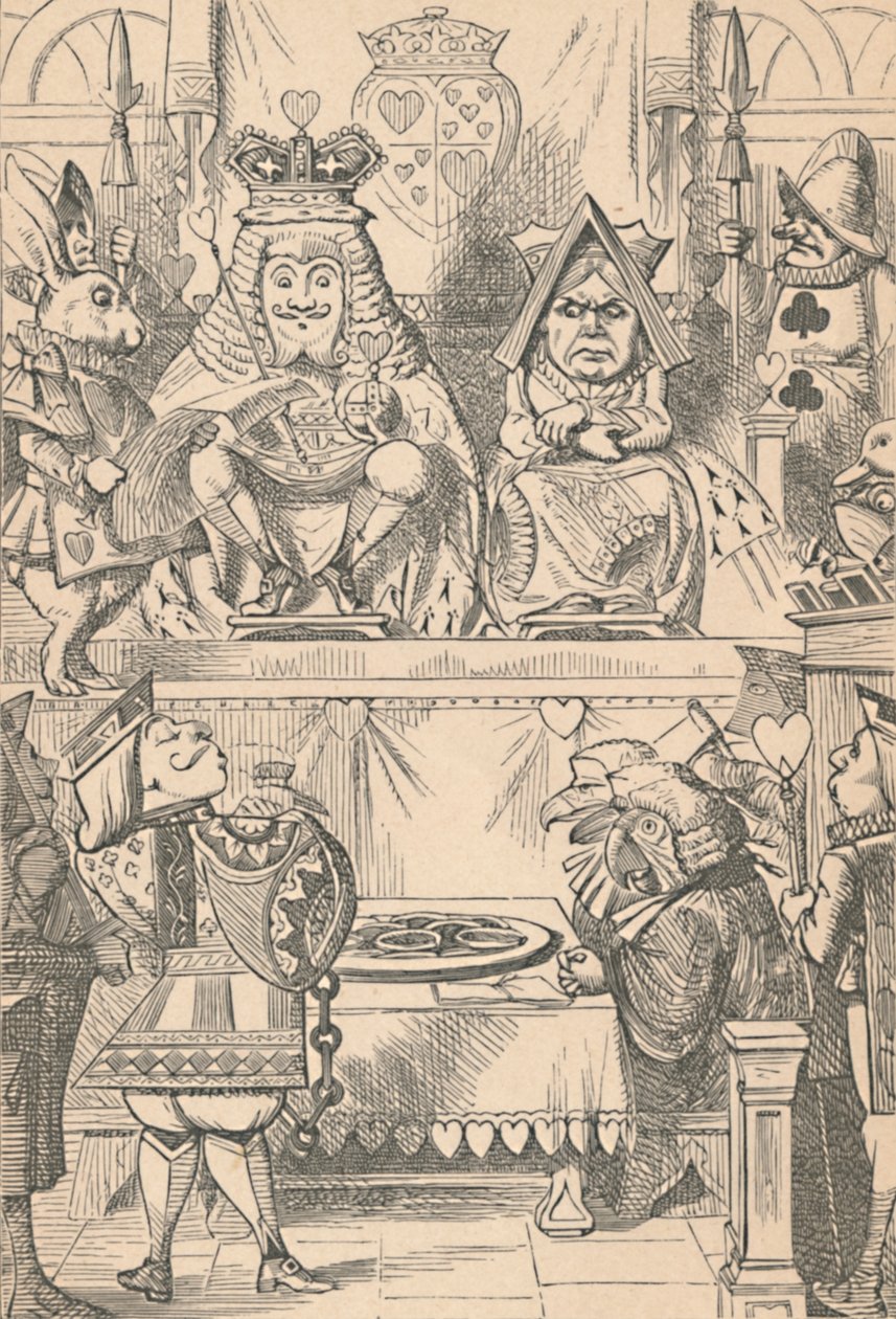 Kral ve Kupa Kraliçesi Mahkemede, 1889 by John Tenniel