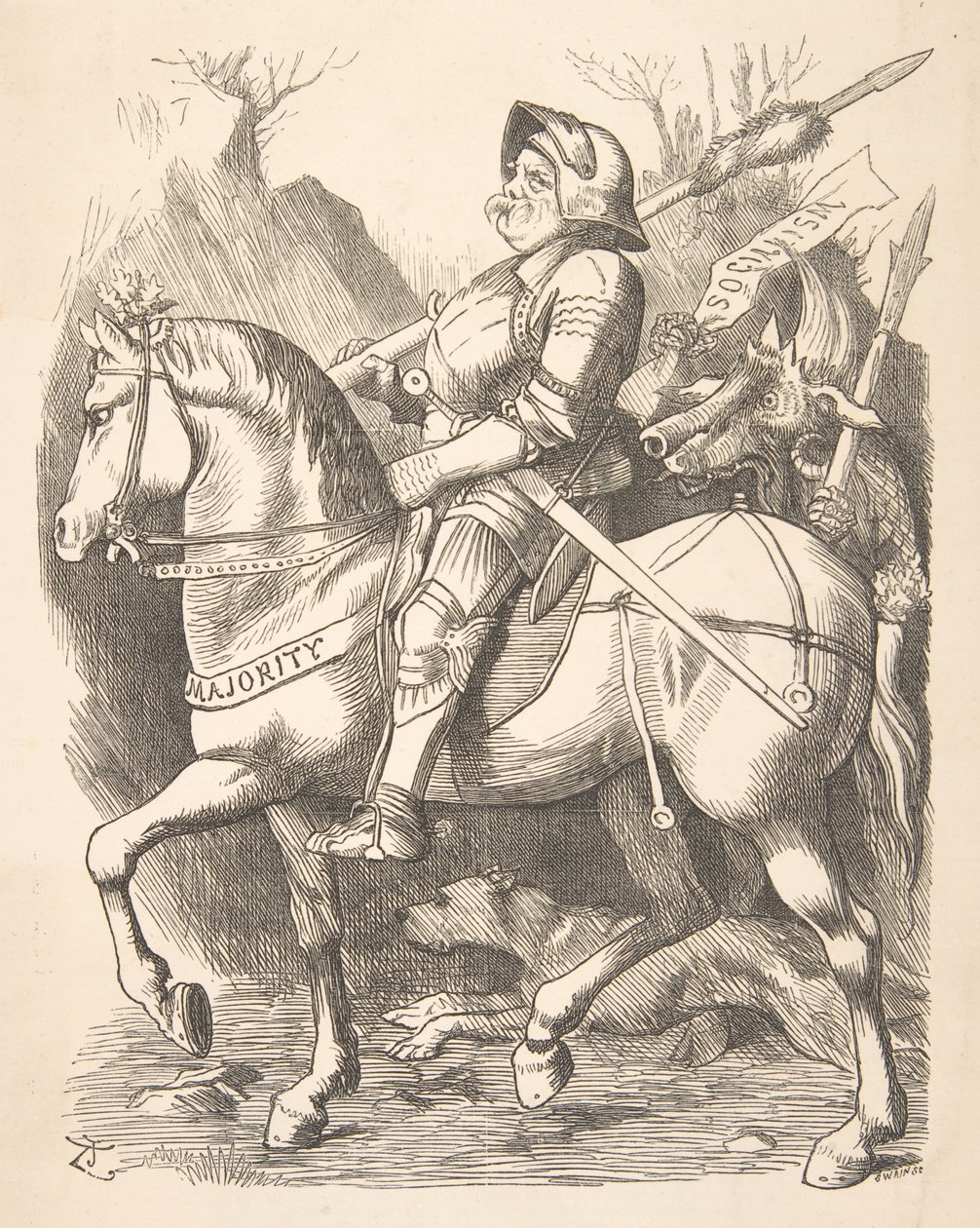 Şövalye ve Yoldaş Yumruğu, 5 Mart 1887, 1887. by John Tenniel