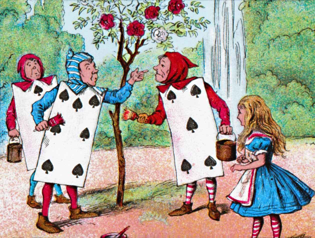 Gül Çalılarını boyayan oyun kartları, c1910 by John Tenniel