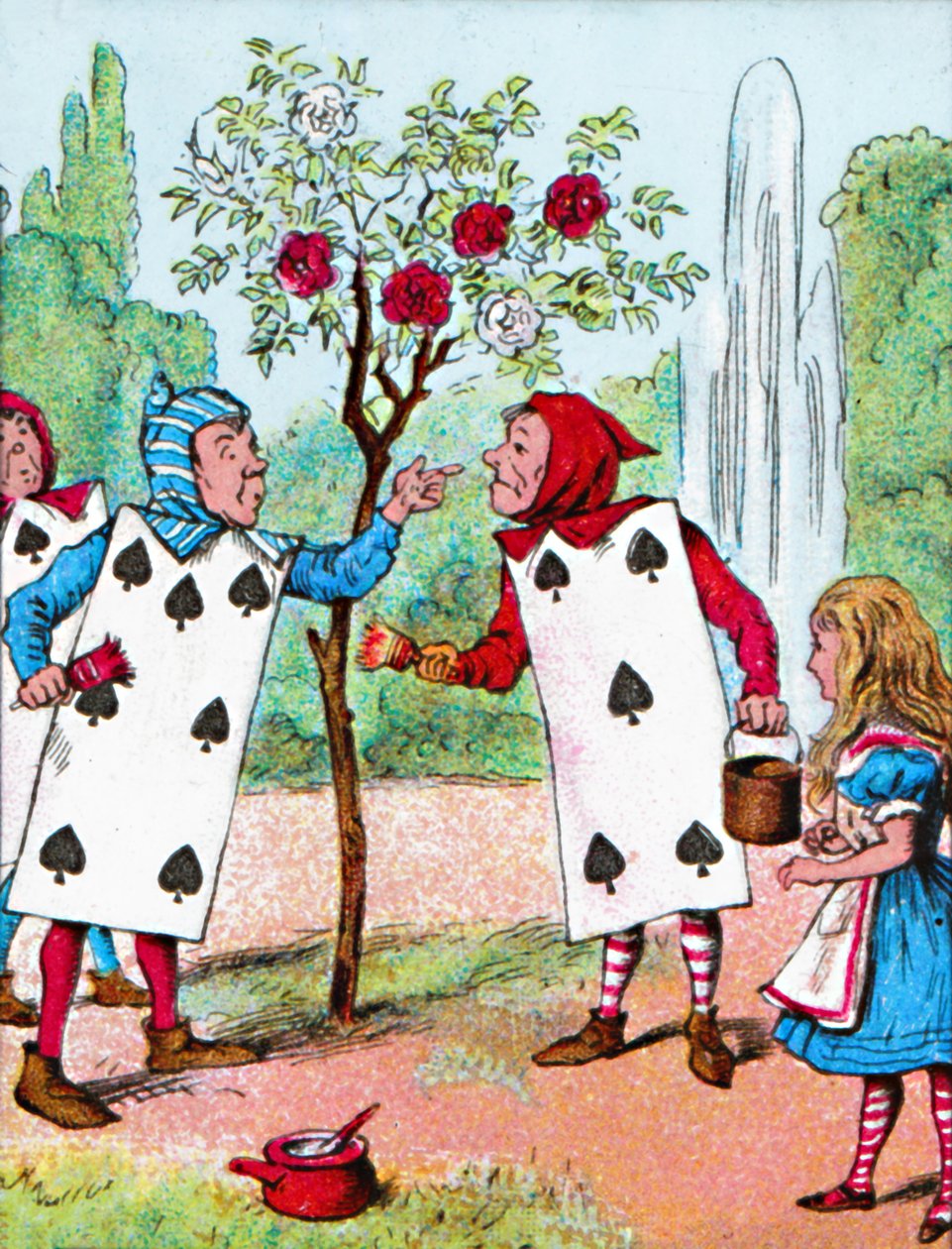 Gül Çalılarını boyayan oyun kartları, c1910 by John Tenniel