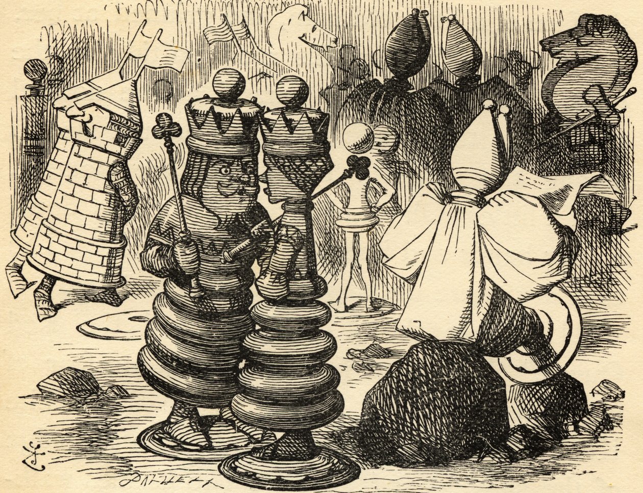 Kızıl Kral ve Kraliçe. Sir John Tenniel