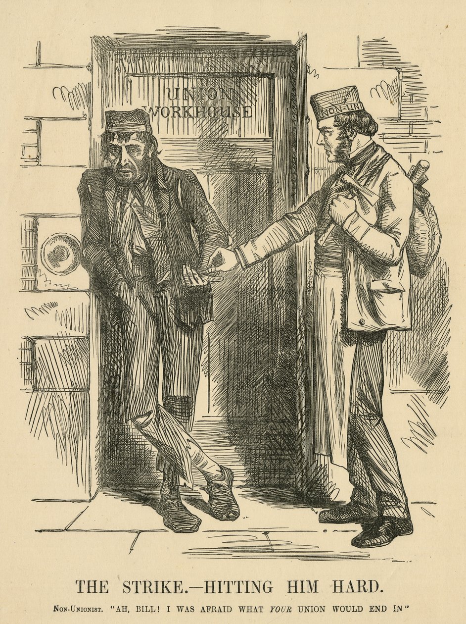 Çarpmanın sonucu - Çalışma Evi. Punch'tan çizgi film, Londra by John Tenniel