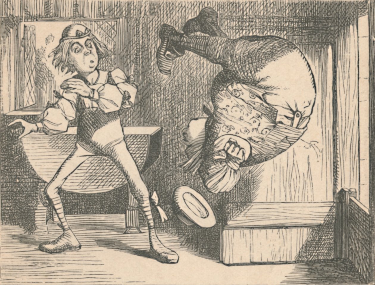 Gençlik ve bilge. Adaçayı takla atıyor, 1889 by John Tenniel