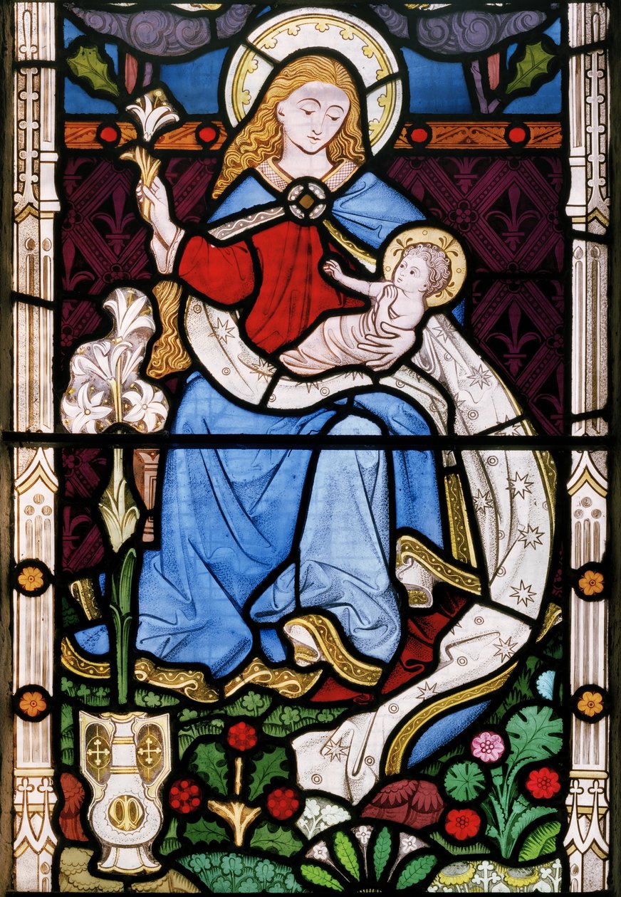Madonna ve Çocuk, 1863 (vitray) by John Thomas Grylls