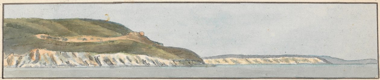 Dunmose, West by North (bir binek üzerindeki beş çizimden biri) by John Thomas Serres