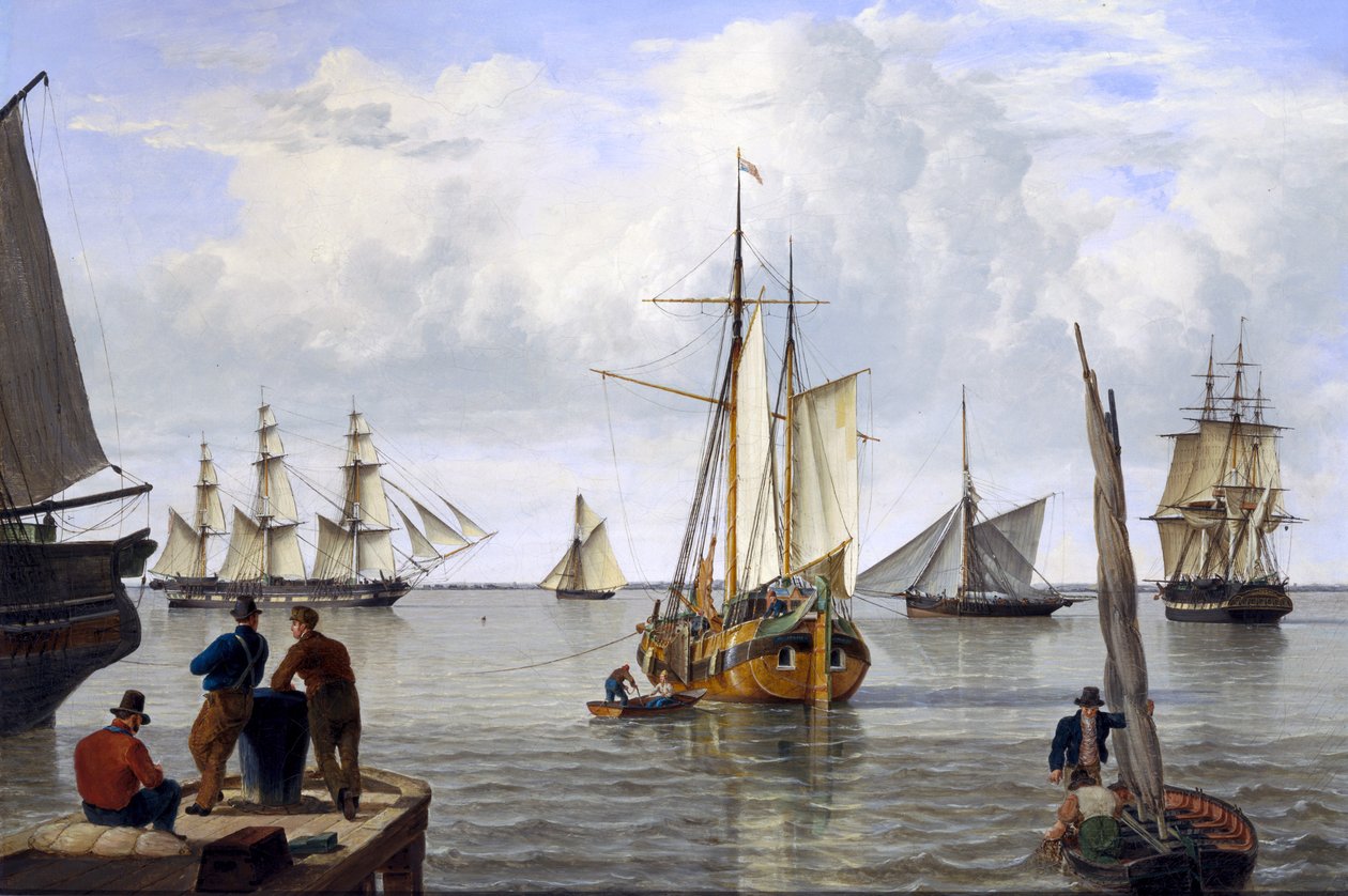 Thames Halicinde Nakliye, 1820 by John Thomas Serres
