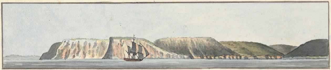 The Bolt Head, West North West (bir binek üzerindeki beş çizimden biri) by John Thomas Serres