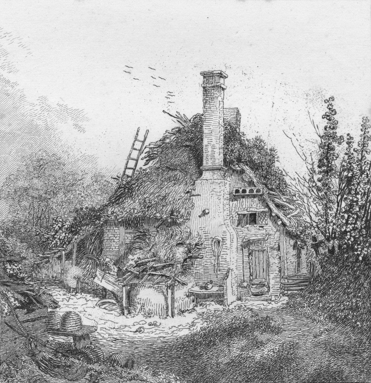 Merrow Common Üzerine, Surrey, 1797 by John Thomas Smith