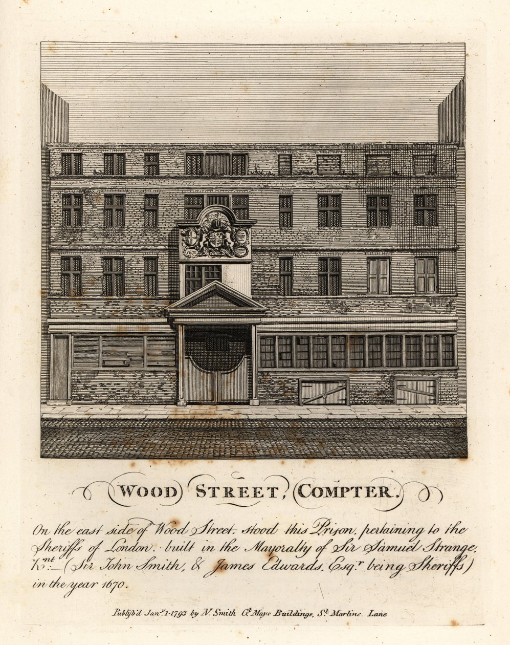 Wood Street Compter, Londra Şeriflerine ait hapishane, 1670