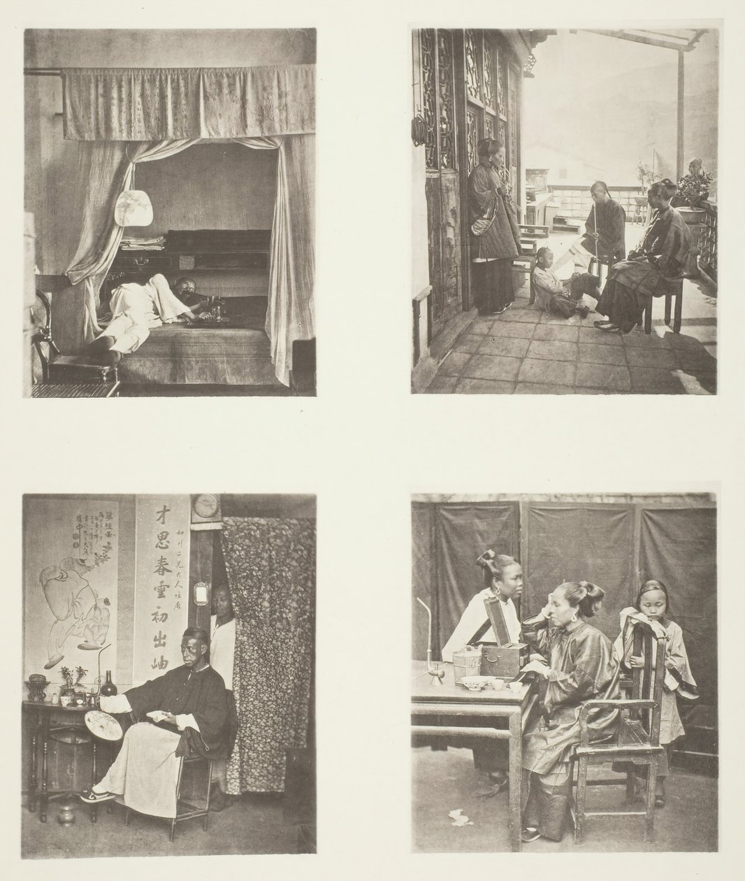 Evde Bir Afyon Kokusu, Yemekten Sonra, Şeref Okuması, Tuvalet, c. 1868. by John Thomson