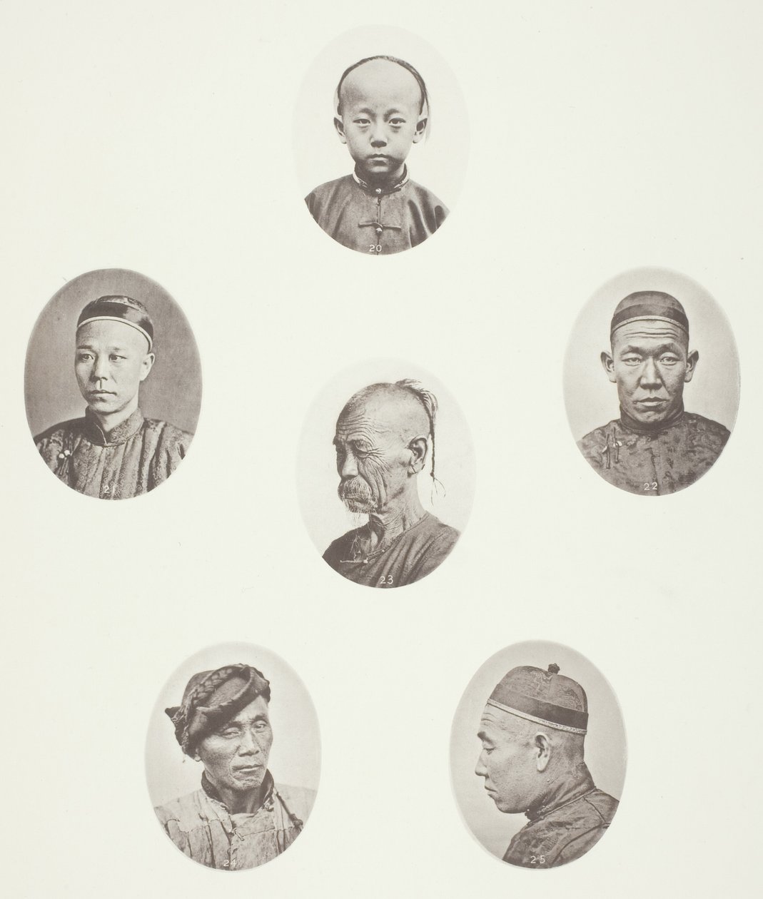 Kanton Çocuk; Kanton Tüccarı; Moğol Erkek Başı; Muhterem Bir Baş; Bir İşçi; Moğol Erkek Başı by John Thomson