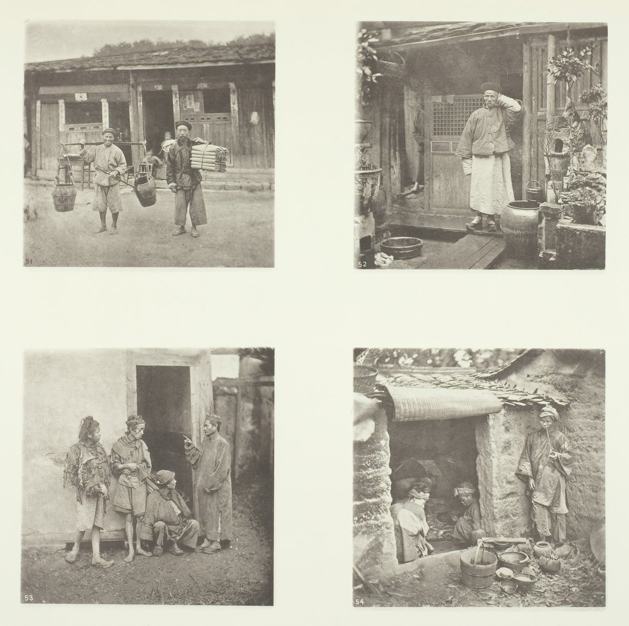 Foochow Coolies, Bir Foochow Dedektifi, Hırsızların Şefi, Turda Yaşayan Dilenciler, c. 1868. by John Thomson