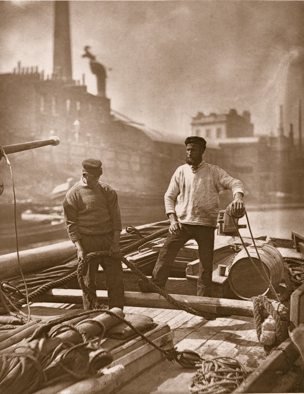 'Londra'da Sokak Yaşamı'ndan 'Sessiz Otoyol'daki İşçiler, 1877-78 (woodburytype) by John Thomson
