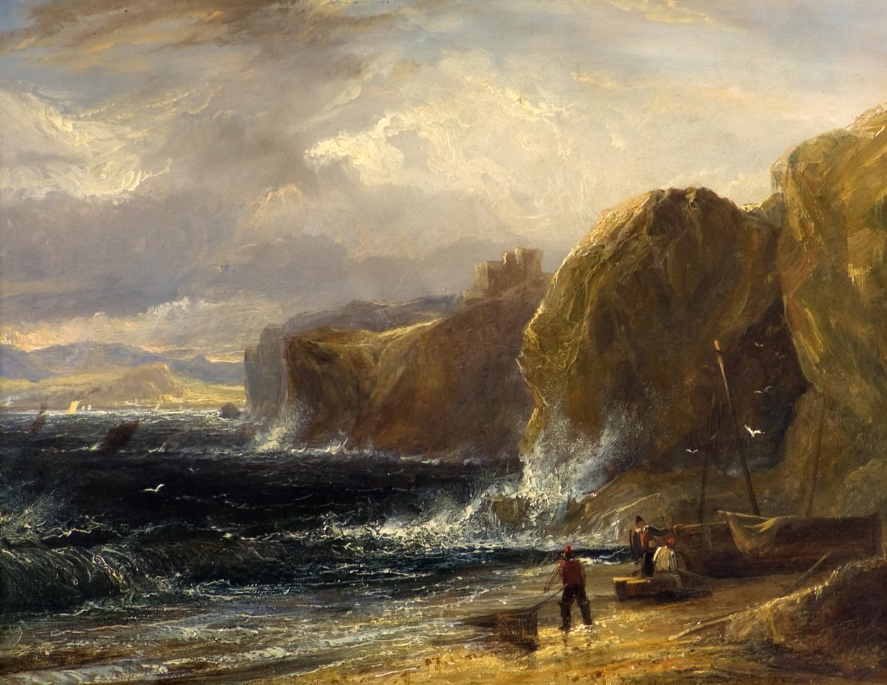 St Andrews Bay, Fife, c.1820-30 (gemide petrol) by John Thomson of Duddingston