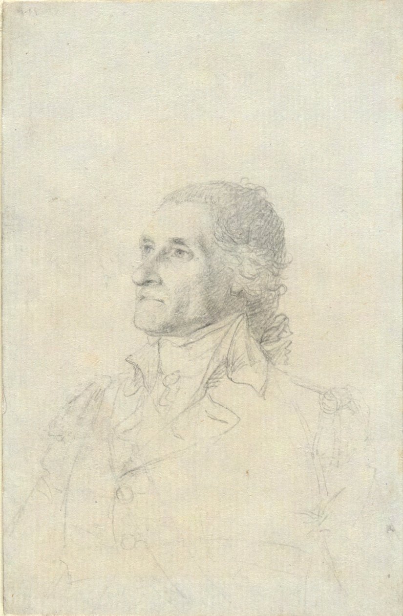 (Kimliği belirsiz adam - muhtemelen Washington?) by John Trumbull