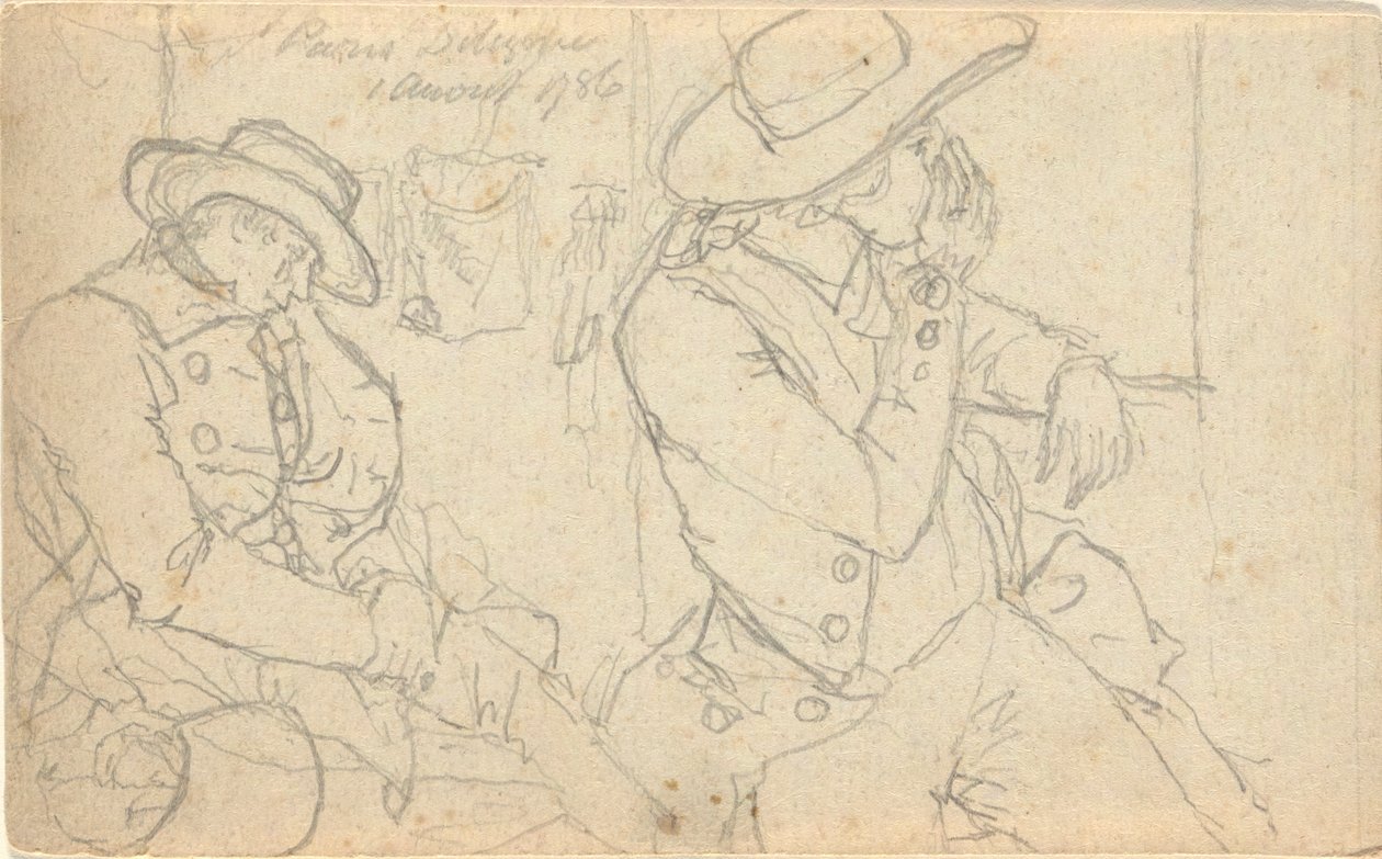 Başlıksız, folyodan: Fransa ve Almanya'daki Eskizler, Folio B'deki 22 sayfadan biri by John Trumbull