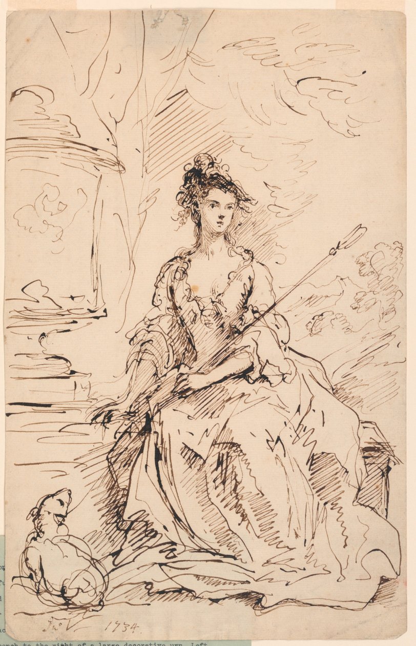 Bir Çoban Olarak Bir Hanımefendinin Portresi (Peg Woffington?) by John Vanderbank