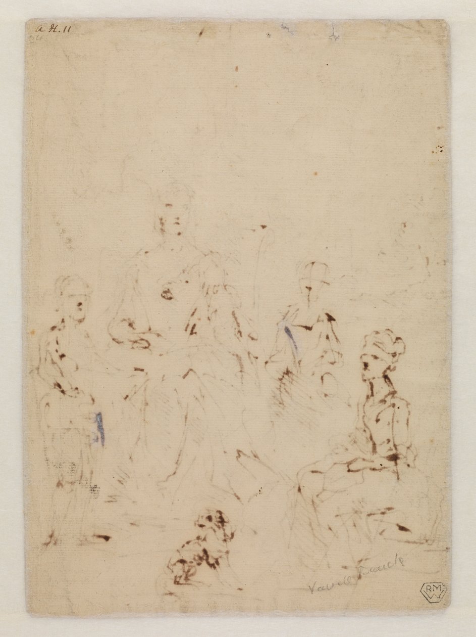 Bir aile portresi grubu için eskiz, by John Vanderbank