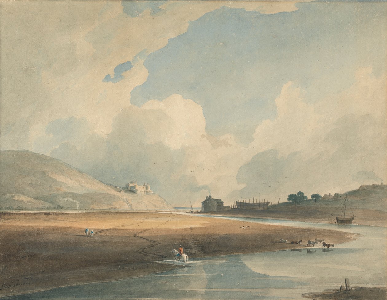 Harlech Kalesi ve Twgwyn Feribotu by John Varley