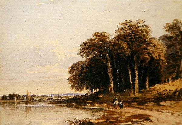 Nehir Manzarası (suluboya) by John Varley