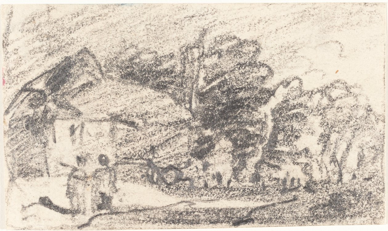 Köy Yolunda İki Figür by John Varley