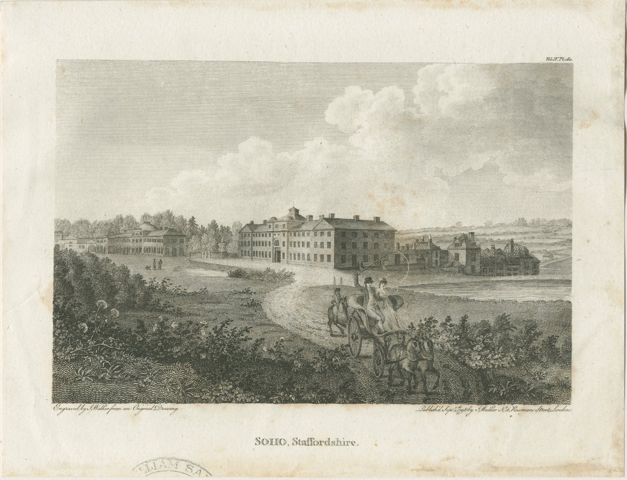 Soho Fabrikası: çelik gravür, nd [c 1798] by John Walker