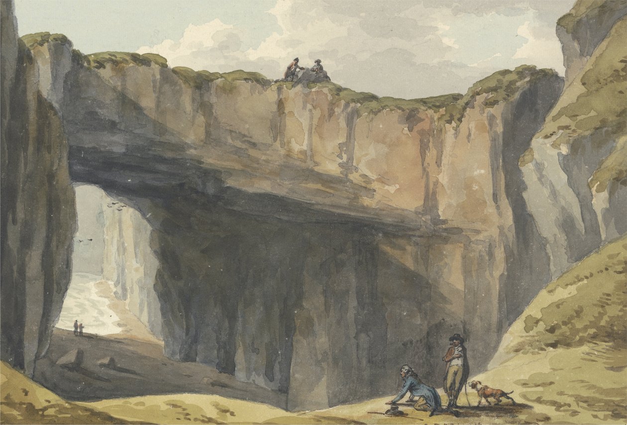 Castle Point (kağıt üzerine sulu boya) by John Warwick Smith