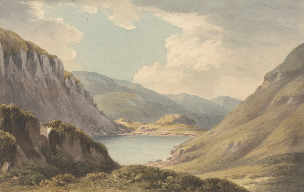 Llyn Geirionedd, Trefriew'den Uzak Değil, Conway Nehri üzerinde, Carnarvonshire by John Warwick Smith