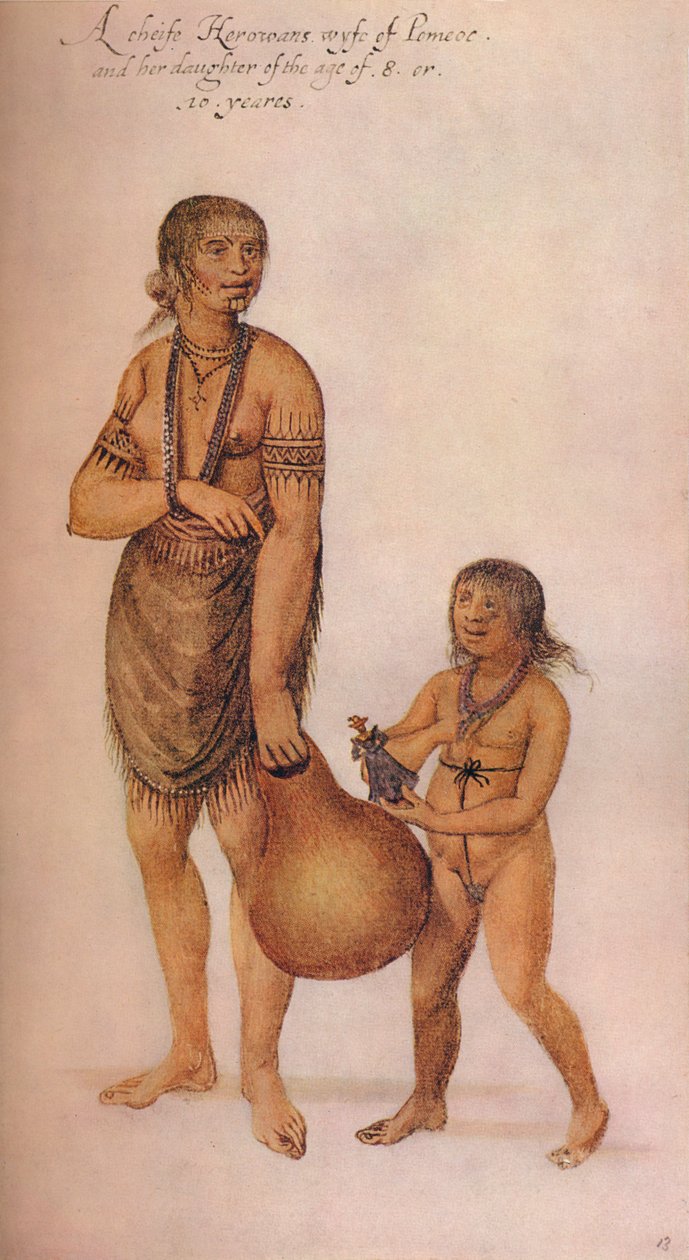 Bir Cheife Herowans Wyfe, c1585 by John White