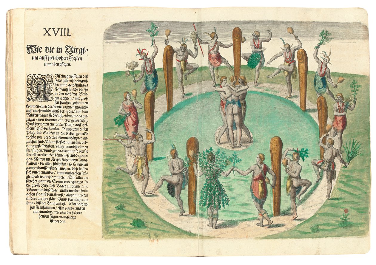 Yerli Kızılderililerin Dansı, 1590 by John White
