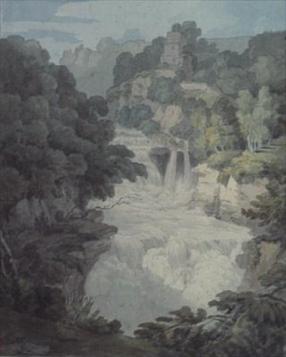 Corra Linn: Clyde Şelalelerinden Biri by John White Abbott