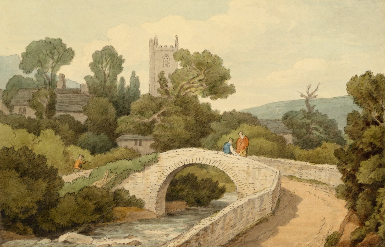 Meavy (kalem, tükenmez kalem, gri mürekkep ve sulu boya) by John White Abbott