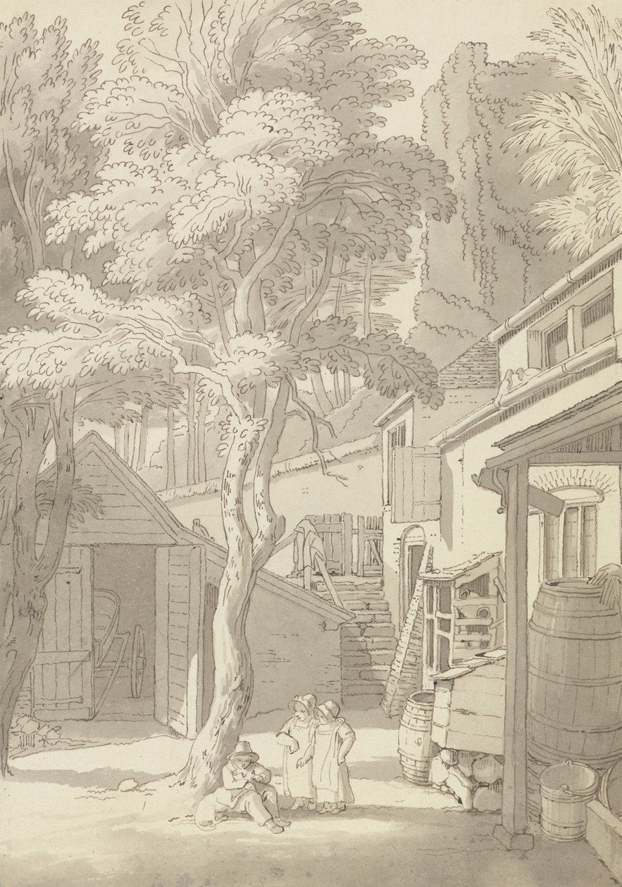Bay Bank'ın Evi'nin Avlusu, Northernhay, Exeter by John White Abbott