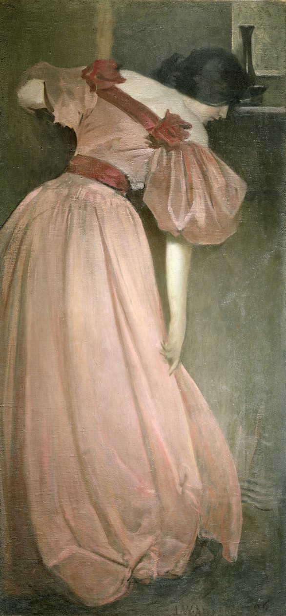 Pembe Portre Çalışması (Pembe Önlük), 1896 by John White Alexander