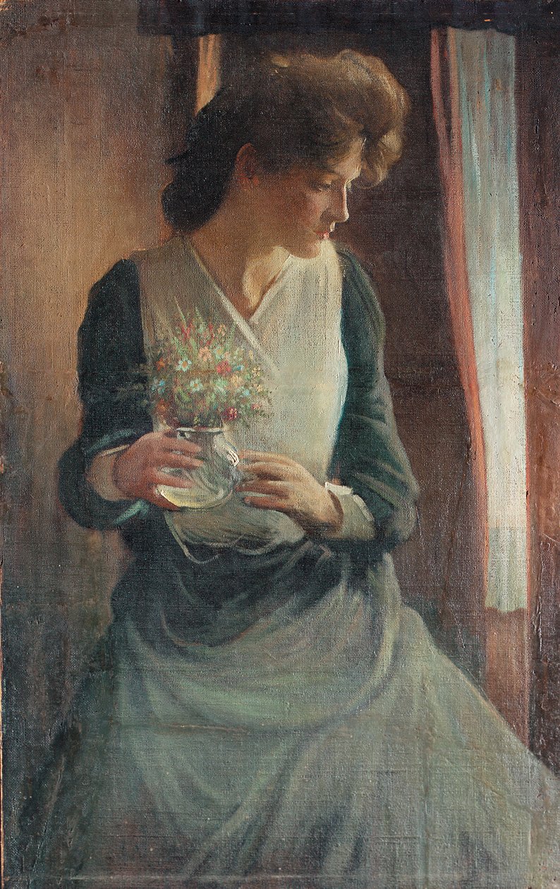 doğru bakan kadın by John White Alexander