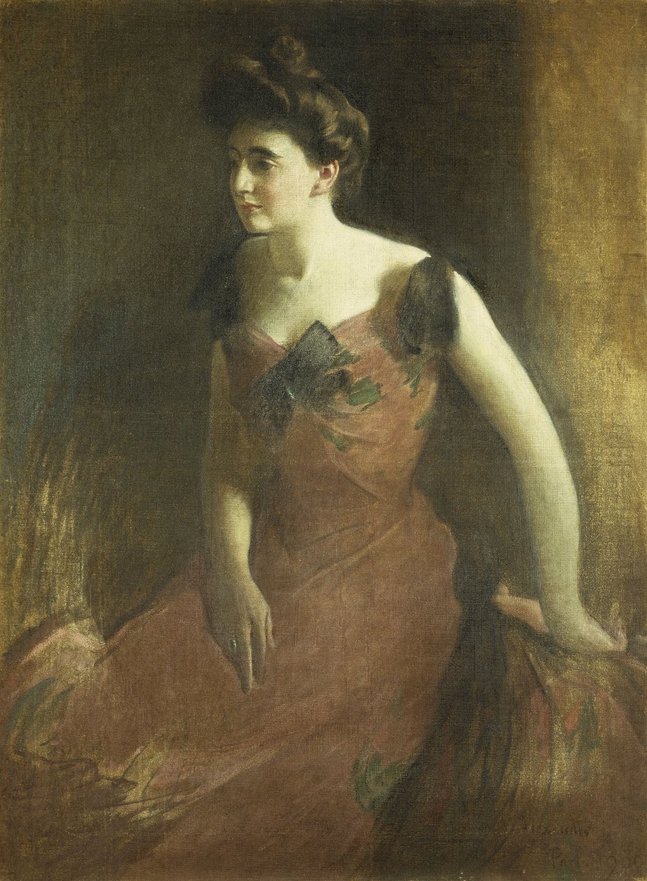 Kırmızı Elbiseli Kadın, 1900 by John White Alexander