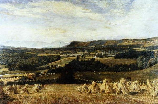Cartmel Manastırı ve Langdale Pikes by John William Buxton Knight
