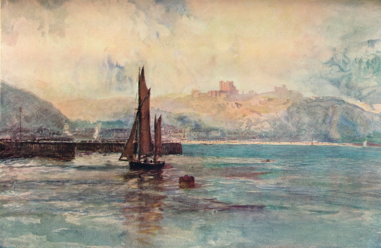 Dover-Akşam, c1895 by John William Buxton Knight