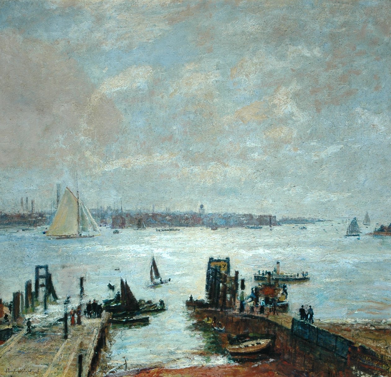 Portsmouth Limanı, 1907 by John William Buxton Knight