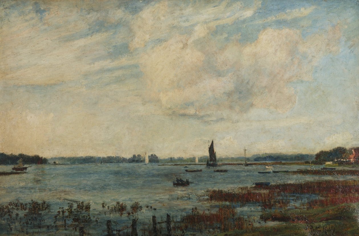 Tidal Breeze, Gosport, Hampshire (tuval üzerine yağlıboya) by John William Buxton Knight