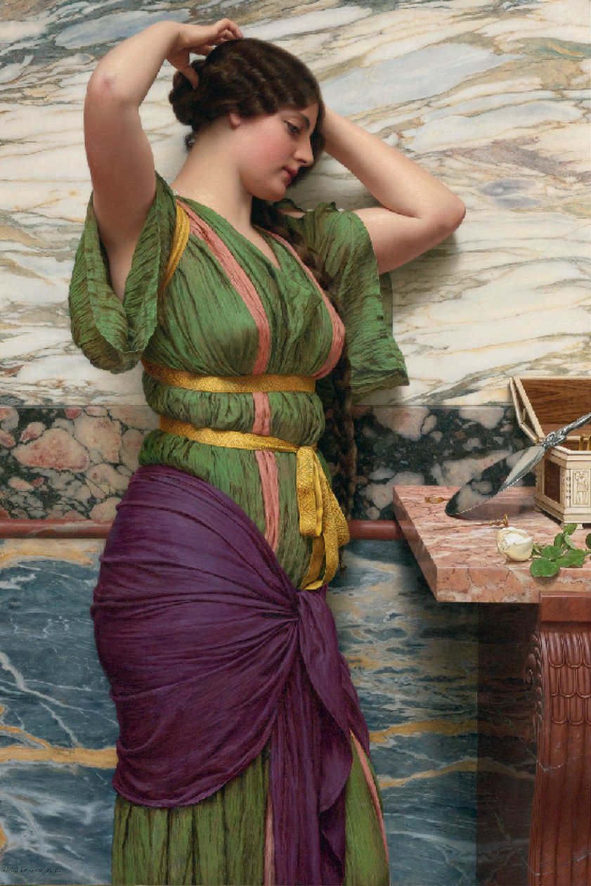 Adil Bir Yansıma, 1915 by John William Godward