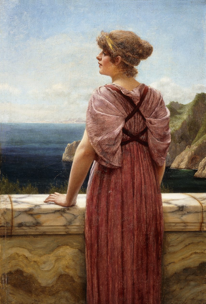 Denize Doğru Bakmak, 1890 by John William Godward
