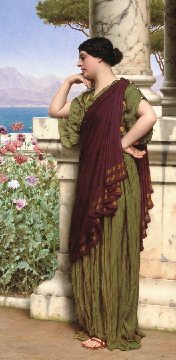 Hassas Düşünceler, 1917 by John William Godward