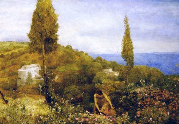 Güller Evi, Trablus (kağıt üzerine kurşun kalem üzerine sulu boya) by John William North