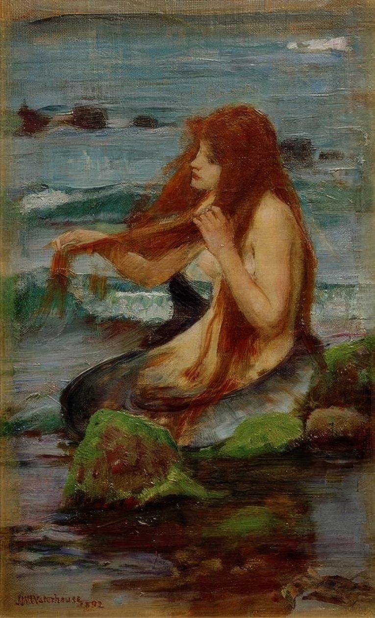 Bir deniz kızı by John William Waterhouse
