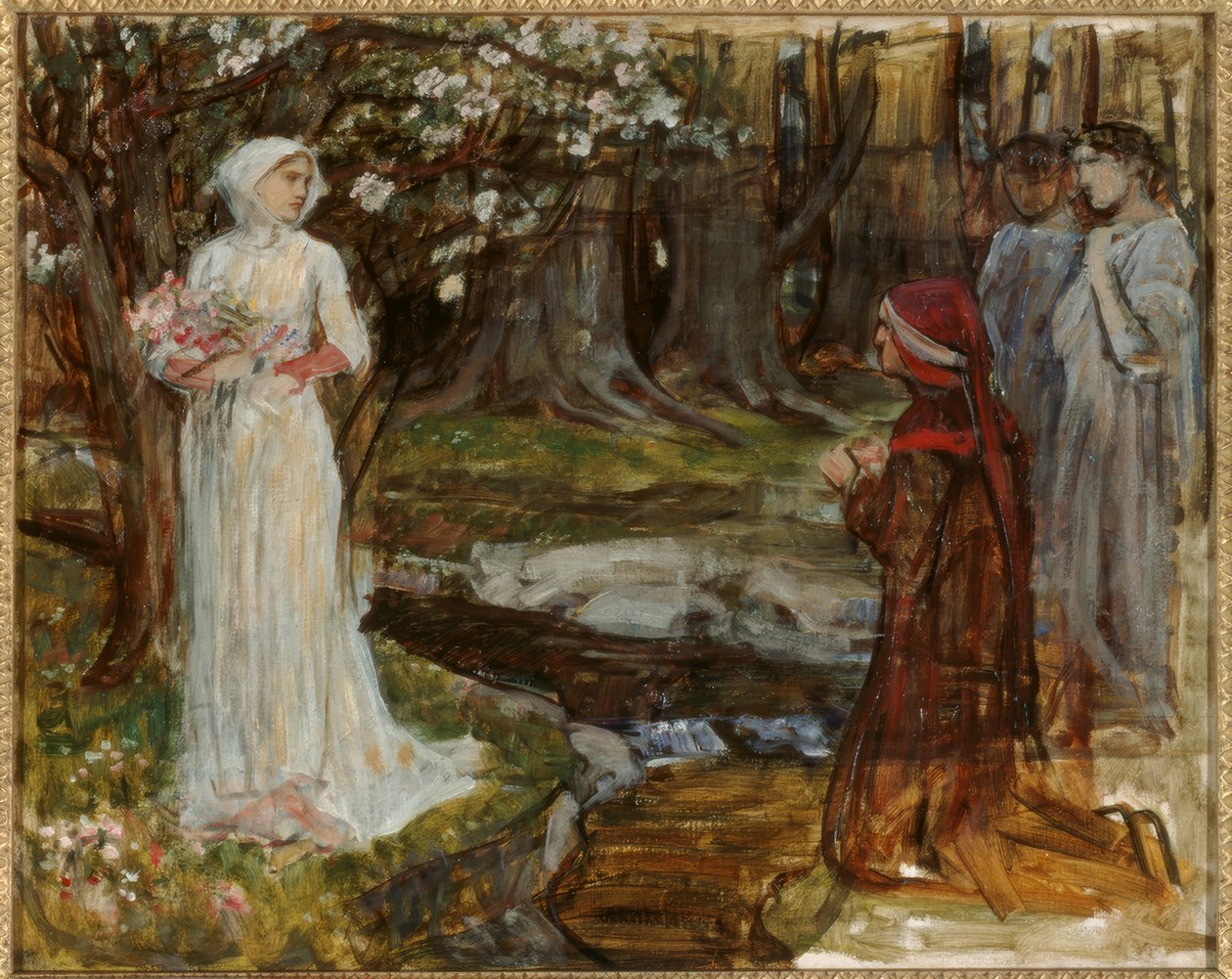 Dante ve Matilda by John William Waterhouse