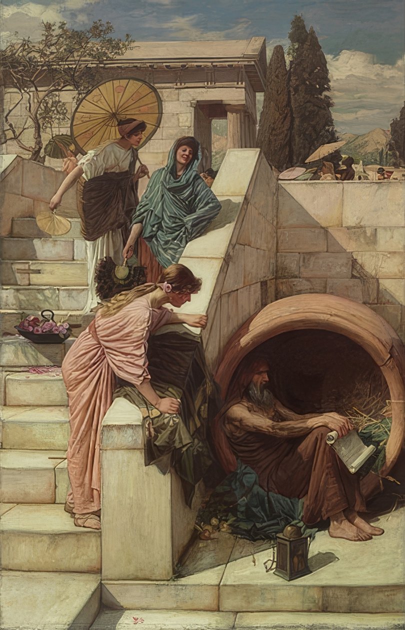Diyojen. 1882 by John William Waterhouse